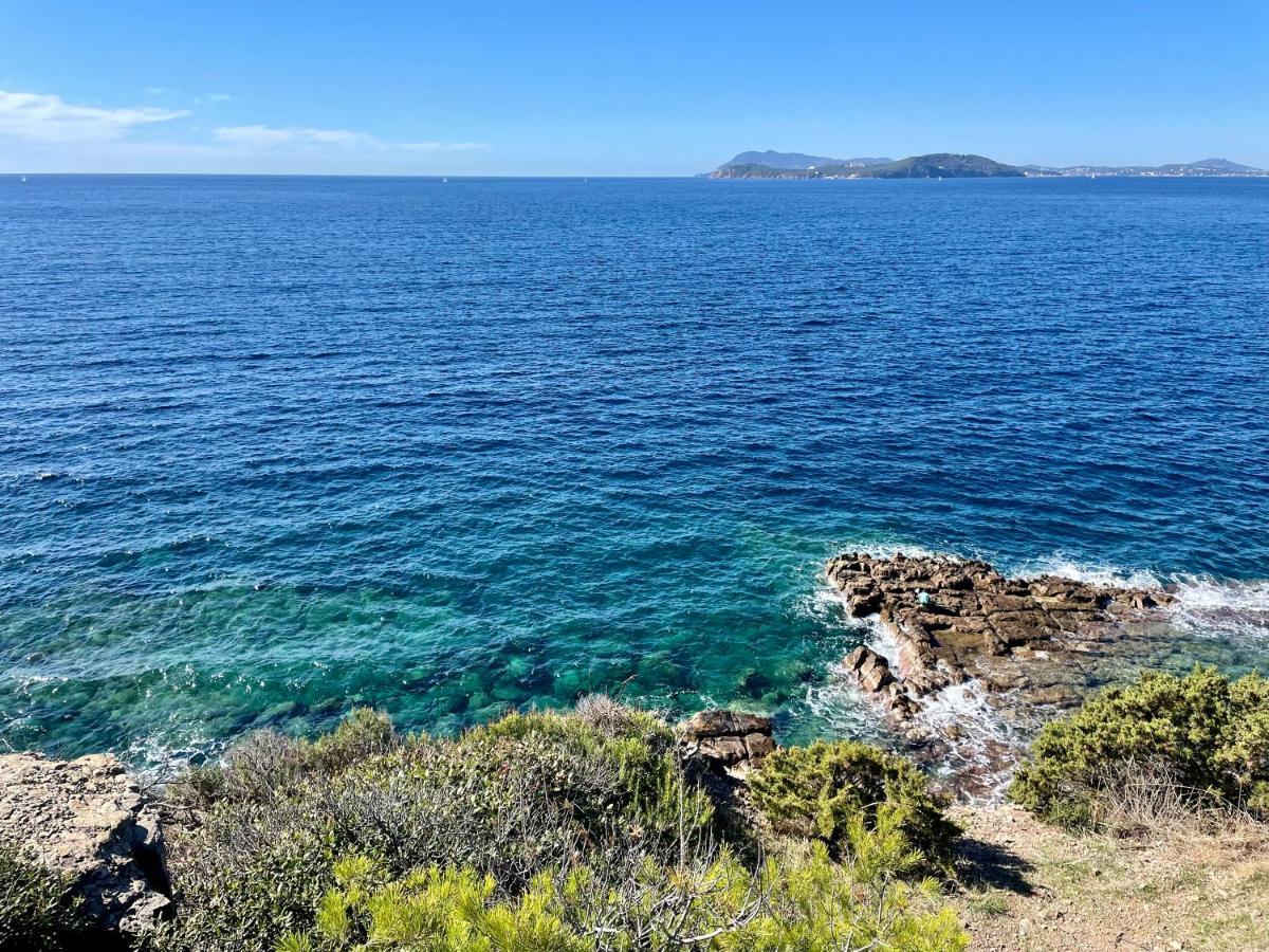 Appartement Cosy Vue Mer A 50 M De La Plage - Refait A Neuf Et Climatise Le Pradet Eksteriør billede