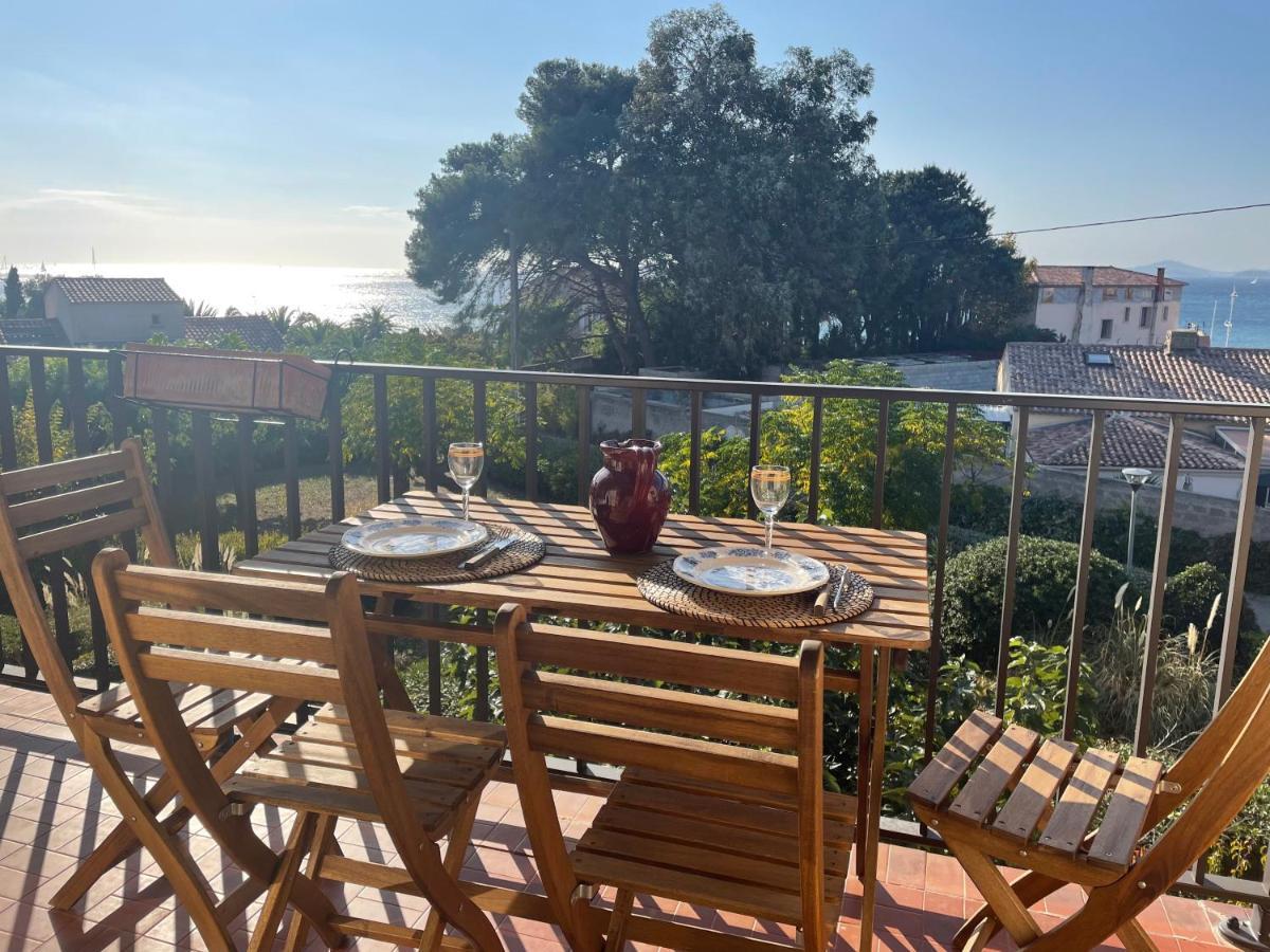 Appartement Cosy Vue Mer A 50 M De La Plage - Refait A Neuf Et Climatise Le Pradet Eksteriør billede