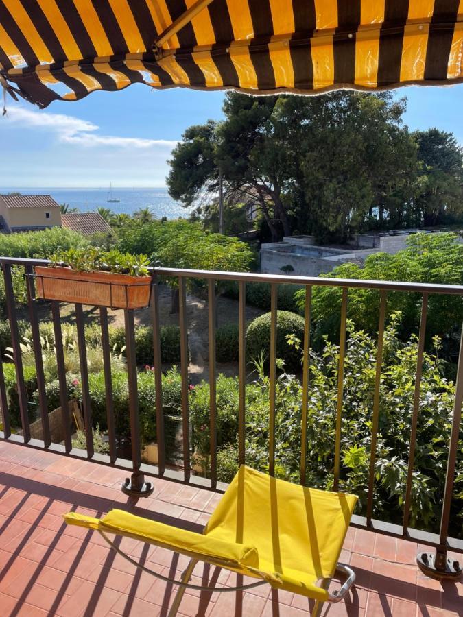 Appartement Cosy Vue Mer A 50 M De La Plage - Refait A Neuf Et Climatise Le Pradet Eksteriør billede